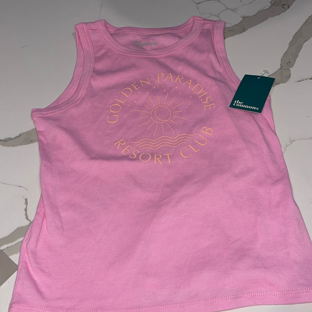 Pink tank top size large 12-14